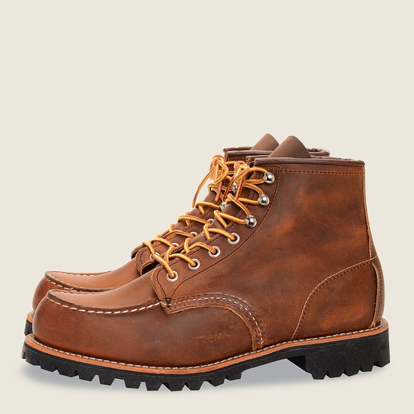 Red Wing Heritage Boots Mens Brown - Roughneck - 6-inchr Rough & Tough Leather - 1639204-BL